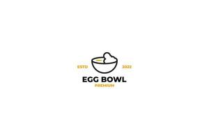 Vector of egg bowl logo design template illustration