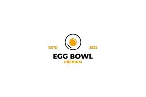 Vector of egg bowl logo design template illustration