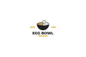 Vector of egg bowl logo design template illustration