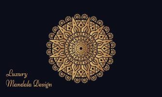 fondo de vector de diseño de mandala de lujo diseño de patrón floral abstracto vintage