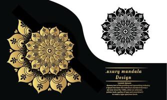 fondo de vector de diseño de mandala de lujo diseño de patrón floral abstracto vintage