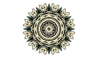 fondo de vector de diseño de mandala de lujo diseño de patrón floral abstracto vintage