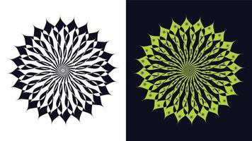 fondo de vector de diseño de mandala de lujo diseño de patrón floral abstracto vintage