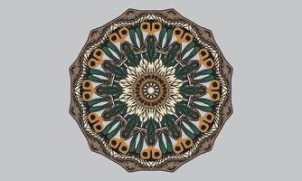 fondo de vector de diseño de mandala de lujo diseño de patrón floral abstracto vintage