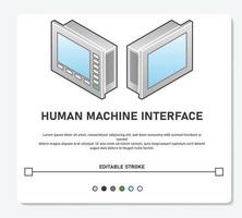 UI Development Digital Menu HMI, SCADA, PLC, network, monitoring, status, website, mobile app screens simple vektor flat design vector