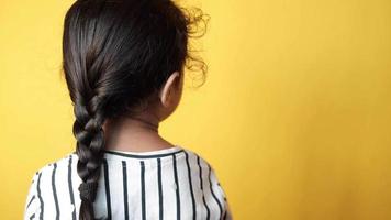 Little girl with braided hair video