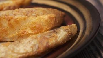 Macro shot of french fries video