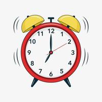 Ringing alarm clock. vector