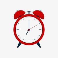 Red alarm clock. vector