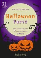 Party invitation with pumpkins. vector