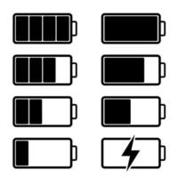 conjunto de iconos de batería. vector