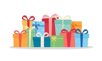 Holiday gift boxes. vector