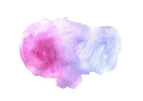 Violet watercolor spot. art brush stroke paint abstract background illustration. Spots texture design for poster. photo