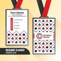 Creative and clean corporate name card template. Vector illustration. Stationery design.