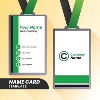 plantilla de conjunto de diseño de tarjeta de nombre para el estilo corporativo de la empresa. vector