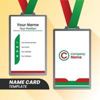 Two sided presentation of professional Name or visiting card design. vector