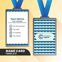 Modern Name card template design. abstract. Contact card for the company. Two sided background. Vector illustration.