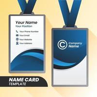 Name card design . double sided Name card template modern and clean style. vector