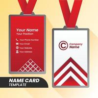 modern creative Name card and name card,potrait simple clean template vector design, layout in rectangle size.