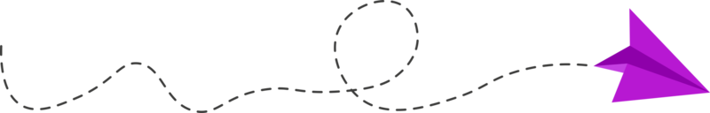 ruta de avión de papel de línea discontinua png