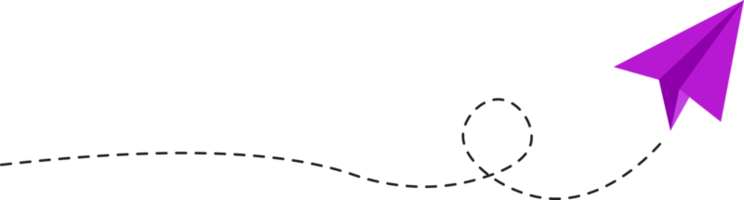 Dashed Line Paper Airplane Route png