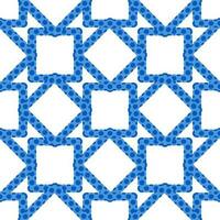 Blue seamless pattern with circle shapes arranged in a long line on  white background. vector