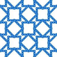 Blue seamless pattern with circle shapes arranged in a long line on  white background. vector