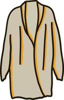 White bathrobe, illustration, vector on white background.