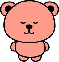 Cute teddy bear, illustration, on a white background. vector