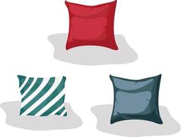 Sofa cushions, illustration, vector on white background