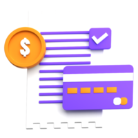 Receipt 3D Icon png