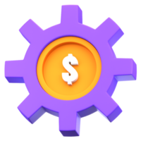 icône 3d de gestion de l'argent png