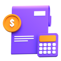 Financial Report 3D Icon png