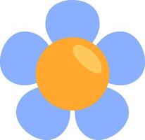 Blue spring flower, illustration, vector on a white background.