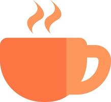 Hot cup of coffee, illustration, vector, on a white background. vector