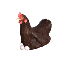 renderização em 3d de frango png