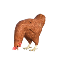 renderização em 3d de frango png