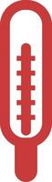 Red thermometer, illustration, vector on a white background.