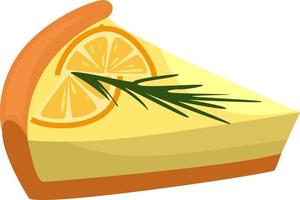 Lemon pie, illustration, vector on white background