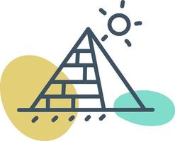 Pyramid holiday, illustration, vector, on a white background. vector