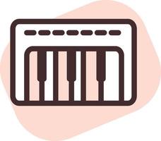 Piano toy, illustration, vector, on a white background. vector