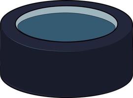 A good hockey puck, illustration, vector on white background.