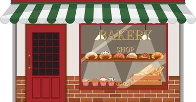 Outside of bakery shop background vector