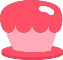 Strawberry cake, illustration, vector on a white background.