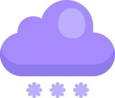 Heavy snow cloud, illustration, vector on a white background.