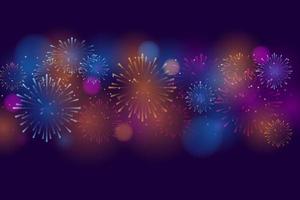 Brightly Colorful Fireworks. firework banner and traditional celebration Christmas new year holiday Diwali Festive vector