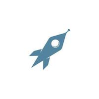 Rocket logo icon design vector