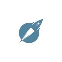 Rocket logo icon design vector