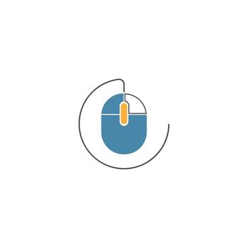 Computer mouse icon design vector