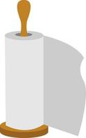 Napkin roll, illustration, vector on white background.